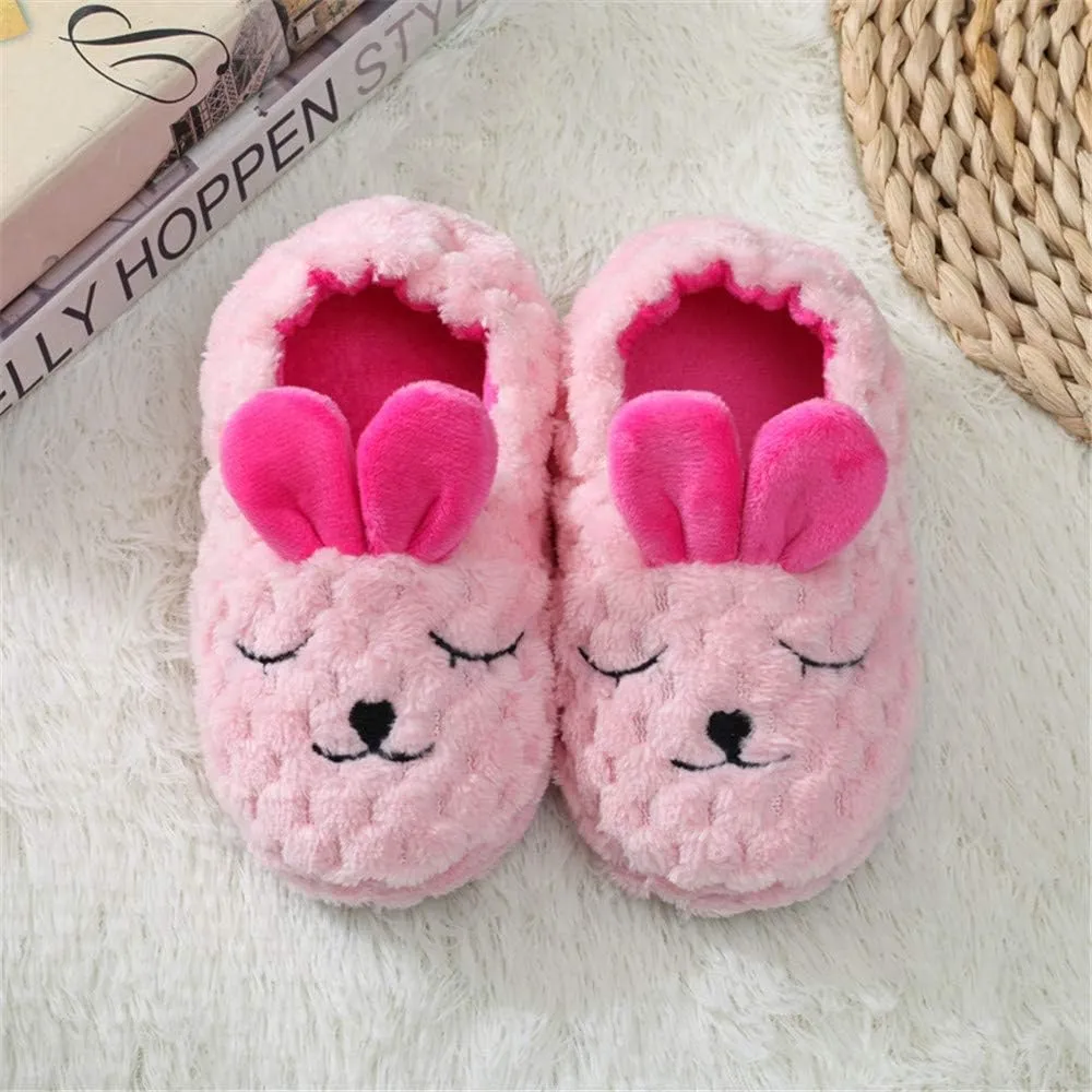 Baby Girls' Bunny Premium Soft House Slippers US 7-8