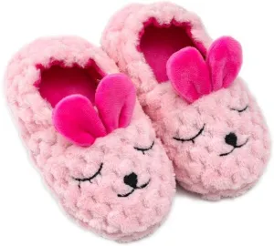Baby Girls' Bunny Premium Soft House Slippers US 7-8