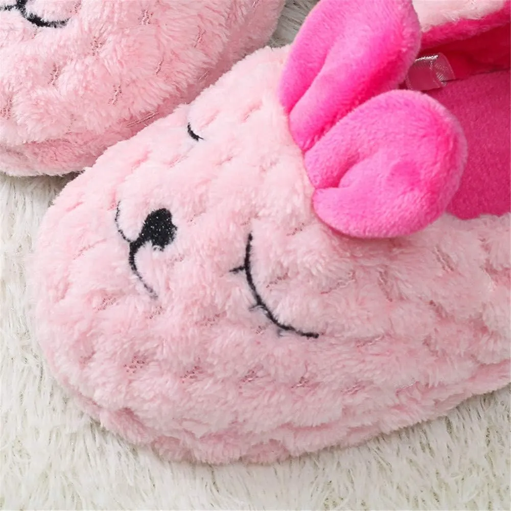 Baby Girls' Bunny Premium Soft House Slippers US 7-8