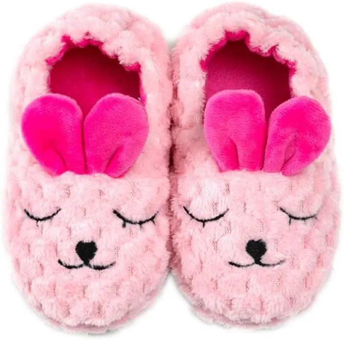 Baby Girls' Bunny Premium Soft House Slippers US 7-8