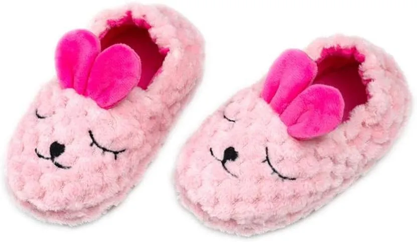 Baby Girls' Bunny Premium Soft House Slippers US 7-8