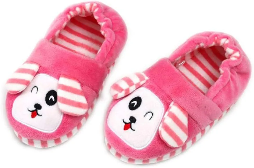 Baby Girls' Doggy Premium Soft House Slippers US 7-8