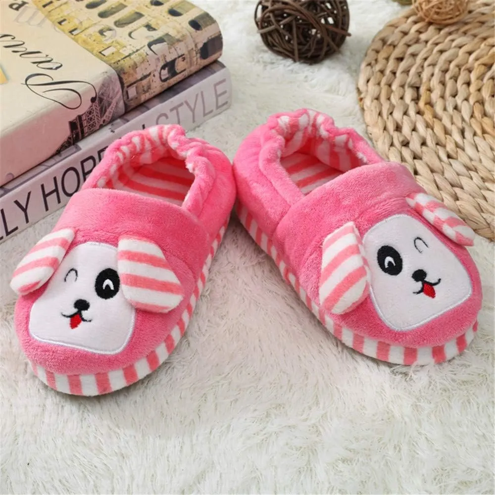 Baby Girls' Doggy Premium Soft House Slippers US 7-8