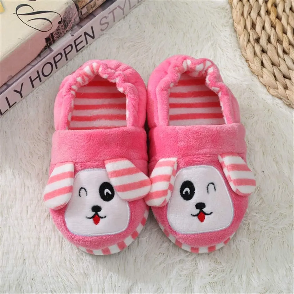 Baby Girls' Doggy Premium Soft House Slippers US 7-8