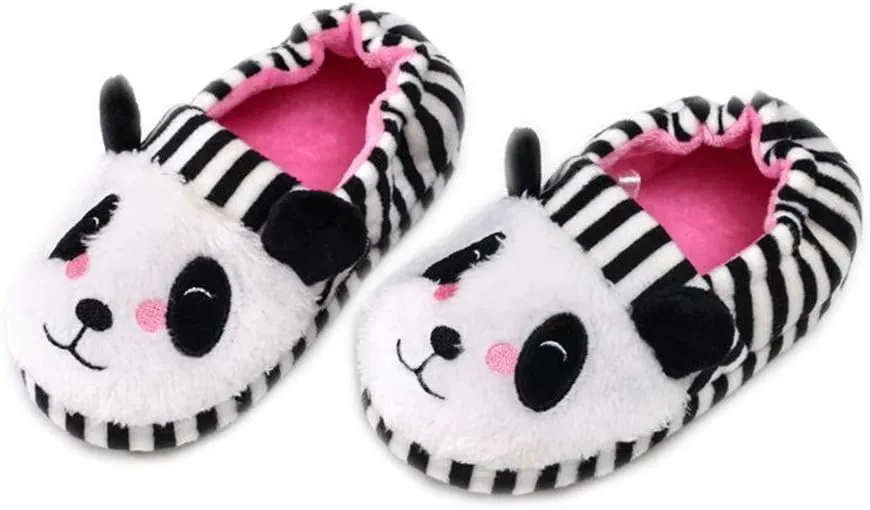 Baby Girls' Panda Premium Soft House Slippers US 7-8