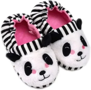 Baby Girls' Panda Premium Soft House Slippers US 7-8