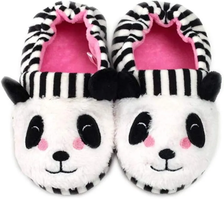 Baby Girls' Panda Premium Soft House Slippers US 7-8