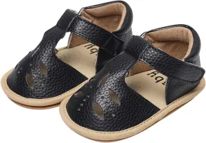 Baby Infant Boy Girl Sandals Shoes First Walking Shoes Soft Anti-Slip Rubber Sole Sneakers Fashion (Black, 6 Toddler)