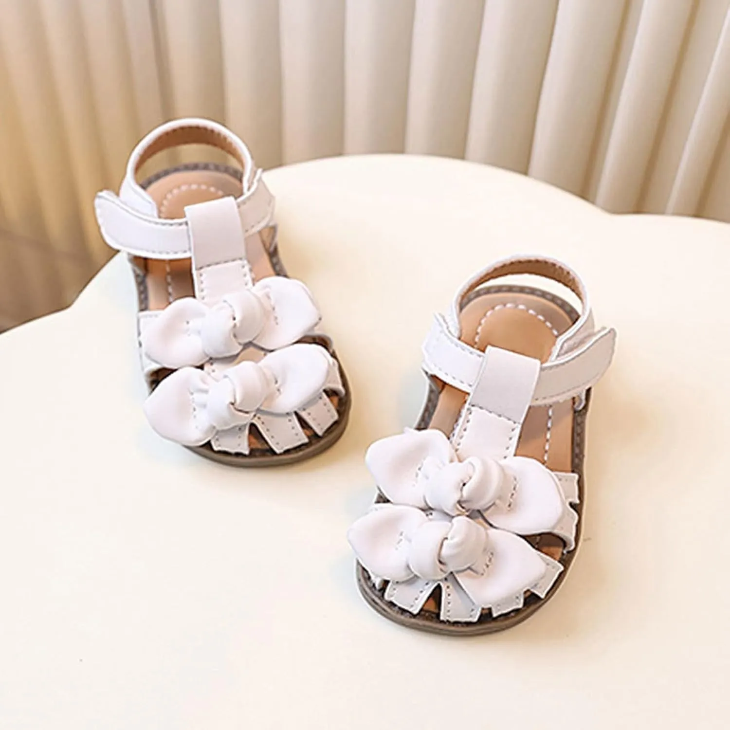 Baby Infant Sandals Newborn Boys Girls Leather Soft Open Toe Barefoot Wide Shoes Summer Breathable Strap Water Shoes