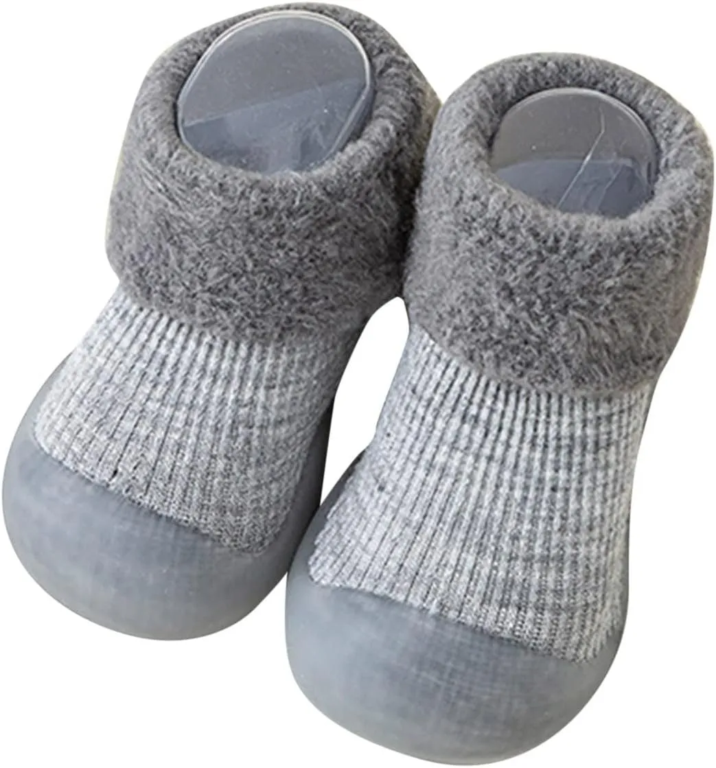 Baby Shoes Girls,Baby Girl Shoes Sock Shoes Anti-Slip Fuzzy Slipper Breathable Home Work Shoes 0-3 Years