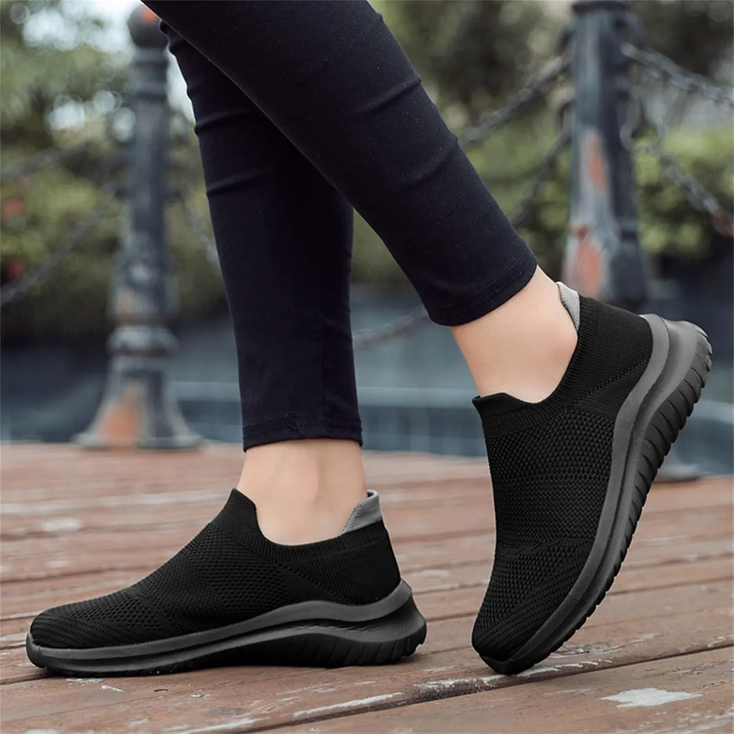 Casual Breathable Shoes for Men Versatile Slip On Sock Shoes Fashion Lightweight Labor Work Shoe Cushion Sneakers