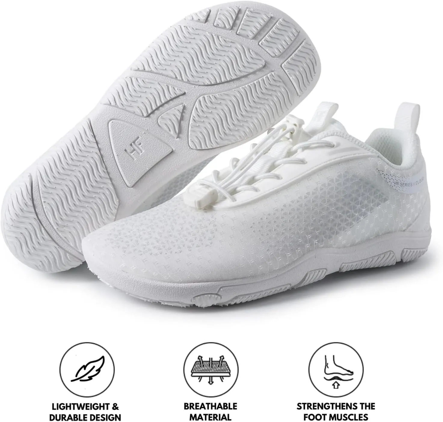 Cloud-Like Comfort Zero Drop Minimalist Shoes Men Women, Arch Support Breathable Splash Proof Barefoot Shoes, Versatile Ergonomic Footwear Pain Relief and Posture Improvement