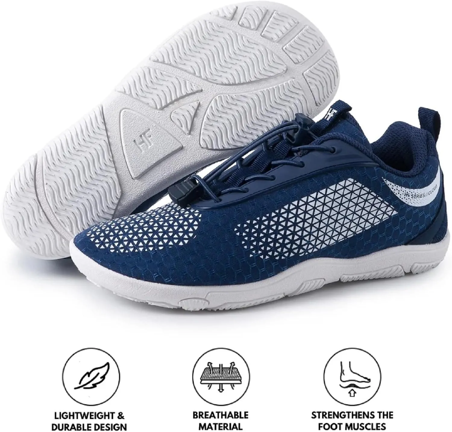 Cloud-Like Comfort Zero Drop Minimalist Shoes Men Women, Arch Support Breathable Splash Proof Barefoot Shoes, Versatile Ergonomic Footwear Pain Relief and Posture Improvement