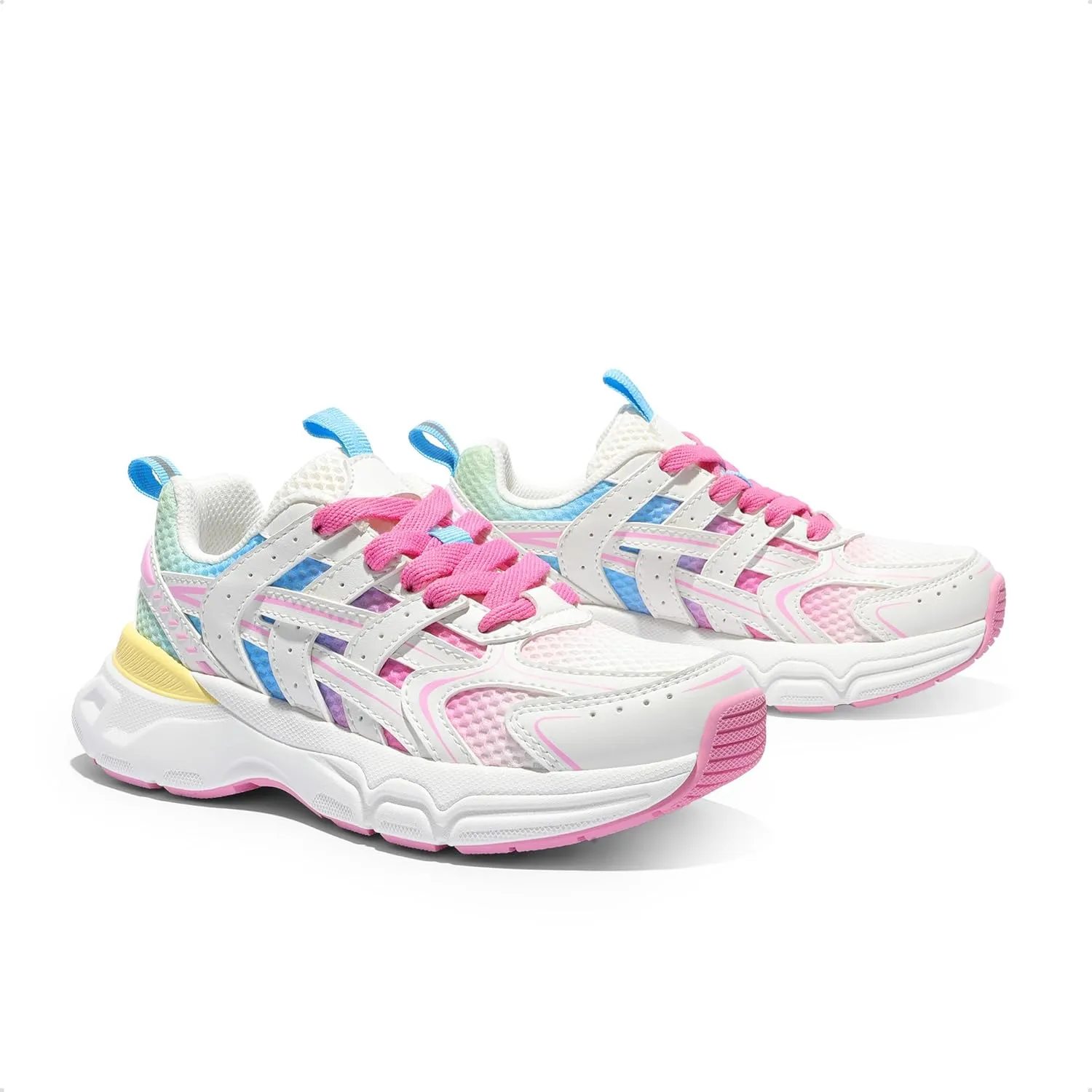 DREAM PAIRS Boys Girls Kids Sneakers Tennis Running Shoes Lace-up Unisex LilLegends Lightweight Breathable Walking Shoes
