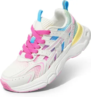 DREAM PAIRS Boys Girls Kids Sneakers Tennis Running Shoes Lace-up Unisex LilLegends Lightweight Breathable Walking Shoes