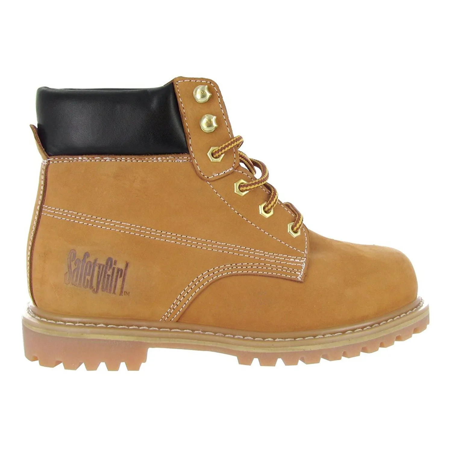 English Waterproof Work Boots - Tan - 6W | Steel Toe Work Boots | Leather Work Boots Equipped with Nubuck Leather Upper and Rugged, Durable, Oil Resistant Outsole