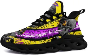 Fashion Skull Running Shoes for Men Women Edgy Elegance Sneakers Gothic Light Weight Mesh EVA Walking Tennis Sports Shoes
