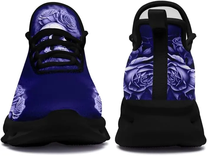 Fashion Skull Running Shoes for Men Women Edgy Elegance Sneakers Gothic Light Weight Mesh EVA Walking Tennis Sports Shoes