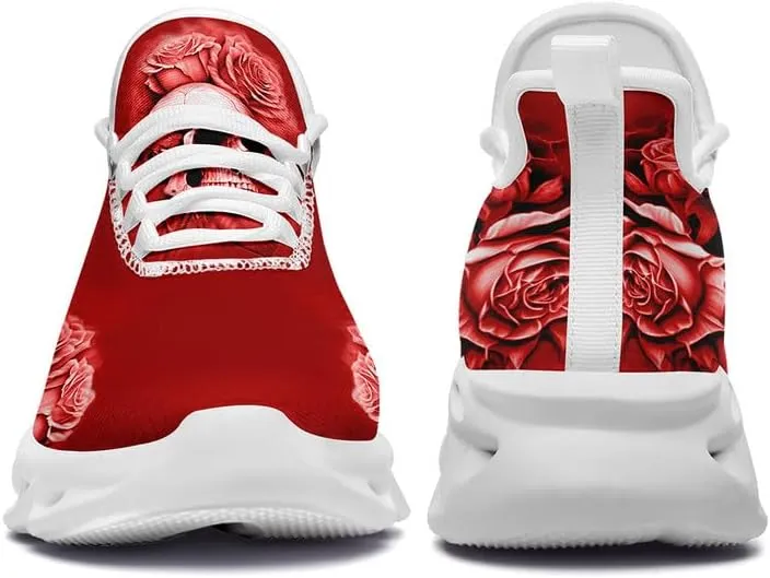 Fashion Skull Running Shoes for Men Women Edgy Elegance Sneakers Gothic Light Weight Mesh EVA Walking Tennis Sports Shoes