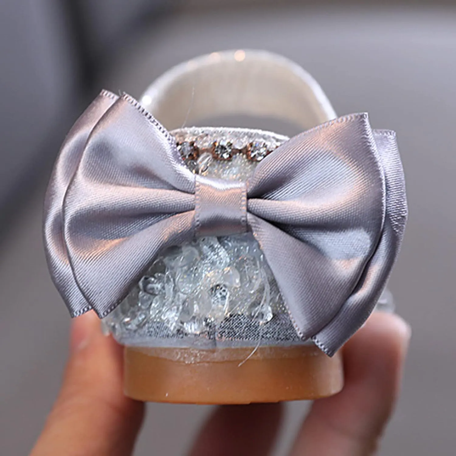 Fashion Spring And Summer Girls Shoes Dress Performance Dance Shoes Rhinestone Sequins Cartoon Butterfly Baby