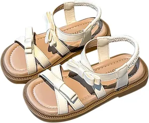 Girls Flat Sandals 2025 Dressy Summer Comfortable Strap Boho Shoes Beach Walking Footwear