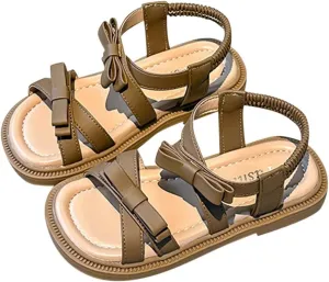 Girls Flat Sandals 2025 Dressy Summer Comfortable Strap Boho Shoes Beach Walking Footwear