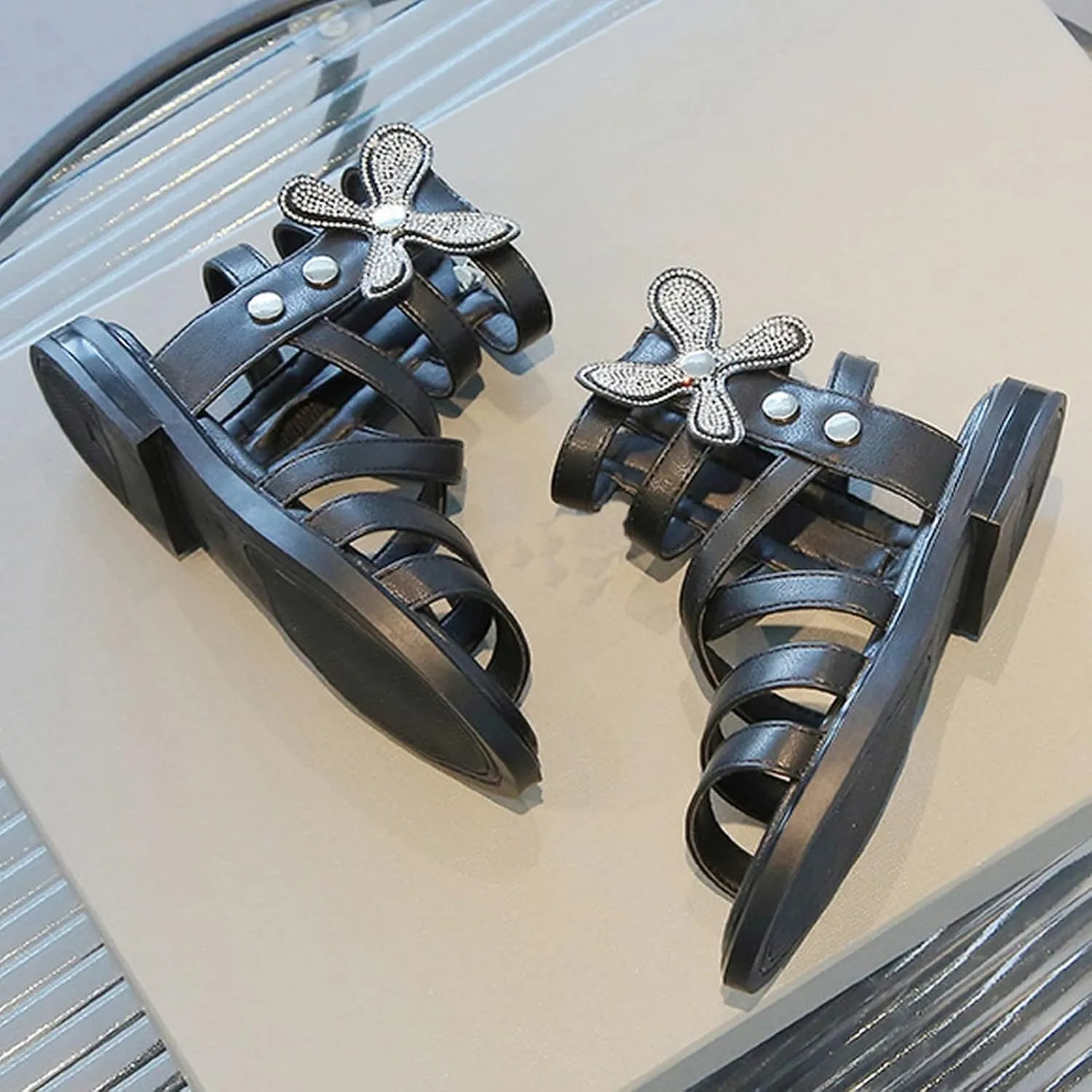 Girls Open Toe High Top Side Zipper Slippers 2025 Non-Slip Comfortable Cute Fashion Toddler Sandals Wide Girls