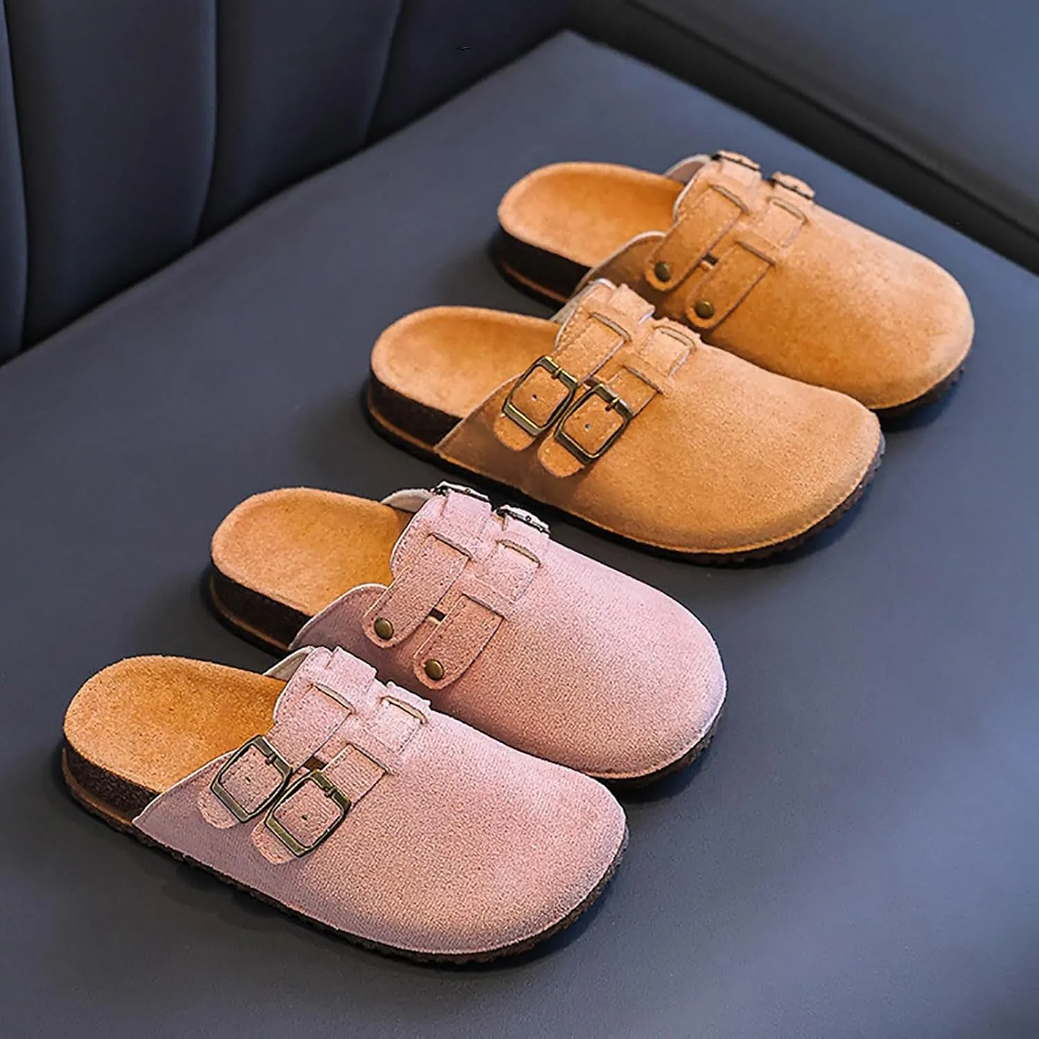 Girls Sandals Low Heels Dress Children Slippers Children Linen Slippers Indoor Home Cotton And Linen Soft Sole Summer Non Slip Cork Glitter Toddler