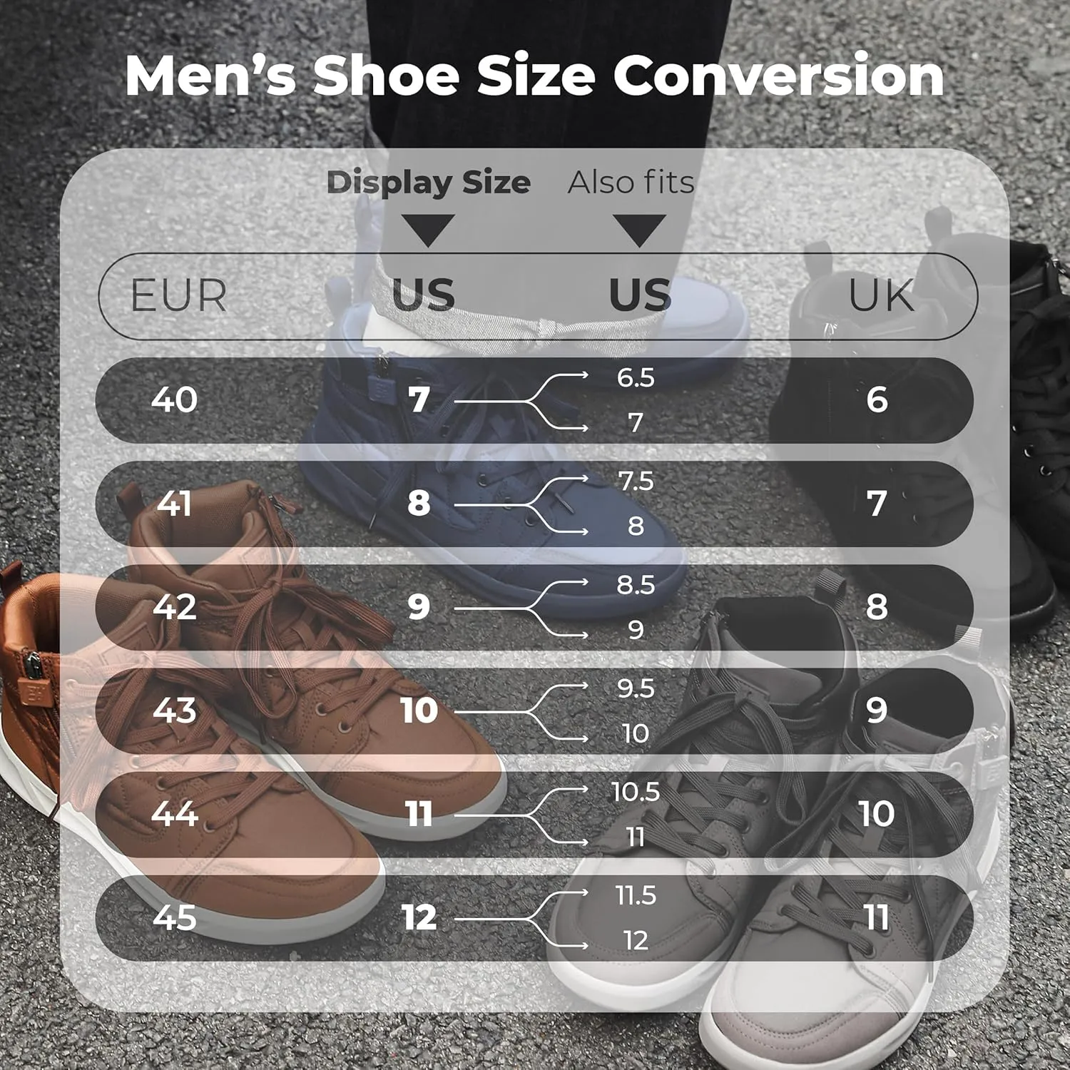 High-Top Mens Casual Shoes - Genuine Microfiber Suede Boots with Side Zipper, Lightweight Flexible Sole, Well-Cushioned Breathable and Removable Insoles