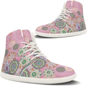 High Top Sneakers for Women Leather Shoes Trendy Men's Barefoot Shoes