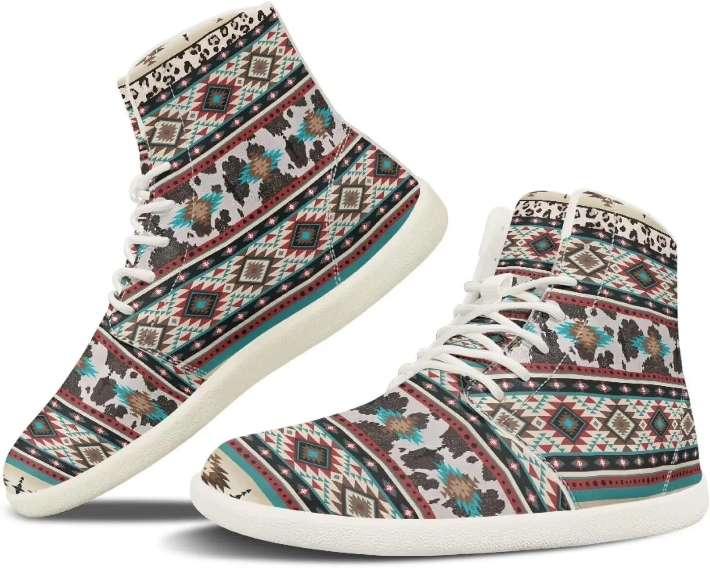 High Top Sneakers for Women Leather Shoes Trendy Men's Barefoot Shoes