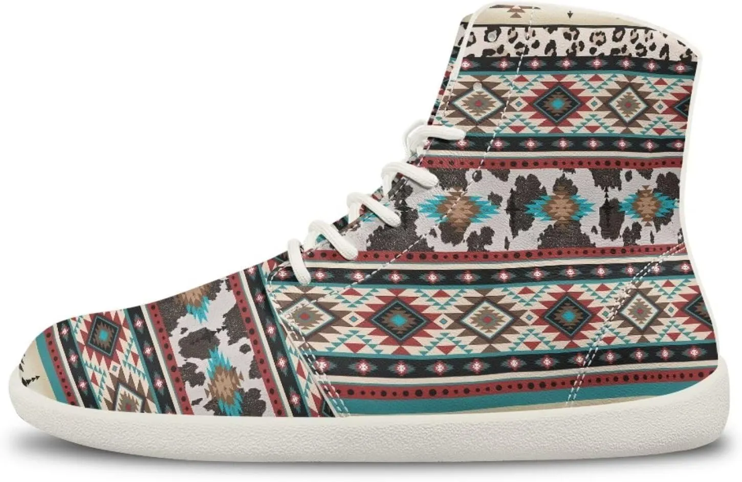 High Top Sneakers for Women Leather Shoes Trendy Men's Barefoot Shoes