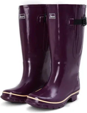 Jileon Extra Wide Calf Rain Boots - Ideal for Wide Feet, Ankles & Calves - Fit 16 to 23 Calves - Durable & Waterproof