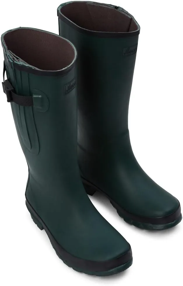 Jileon Wide Calf Rain Boots for Women - up to 19 inch Calf - Standard Foot & Ankle Width - Durable Rubber