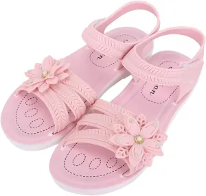 Kids Girls Soft Sole Flower Sandals Open Toe Lightweight Comfortable Anti Slip Holiday Vacation Girls Slippers