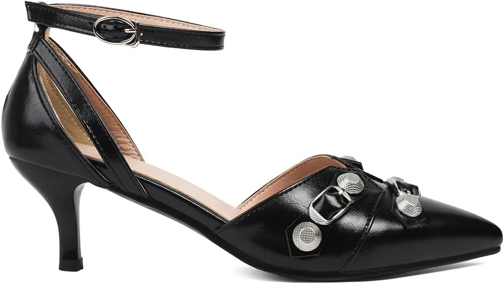 Kitten Heels Pointed-Toe Pumps Dress Office Shoes for Women