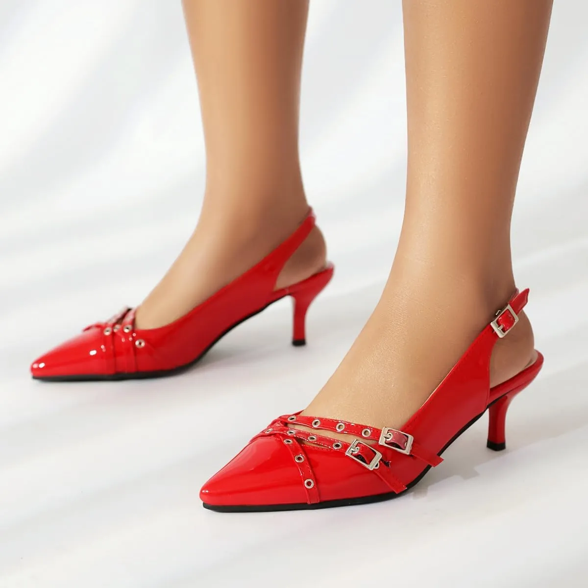 Kitten Heels Pointed-Toe Pumps Dress Office Shoes for Women