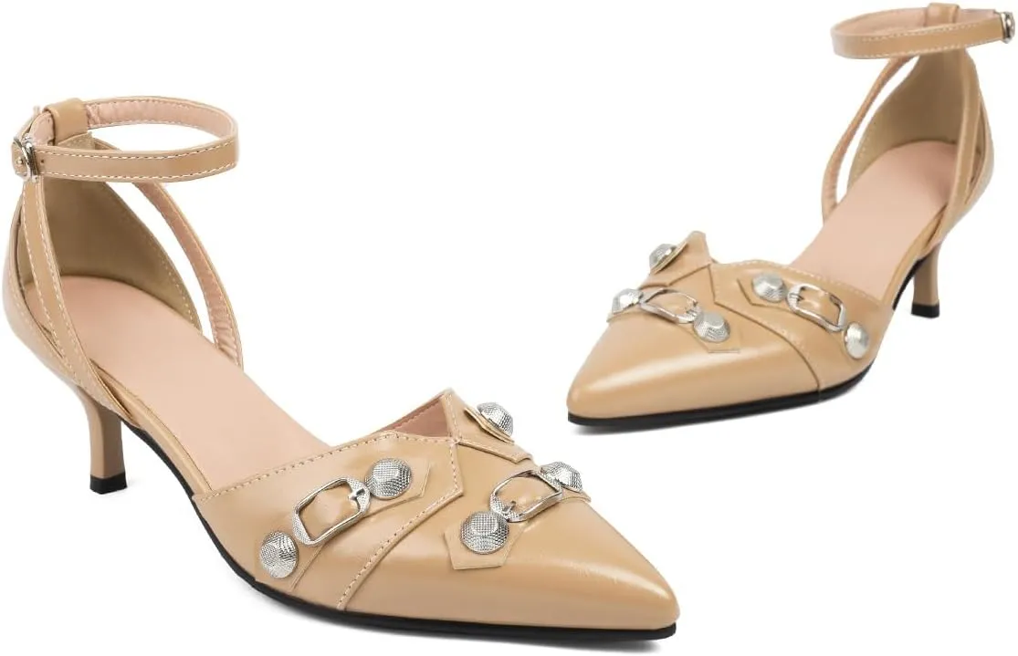 Kitten Heels Pointed-Toe Pumps Dress Office Shoes for Women