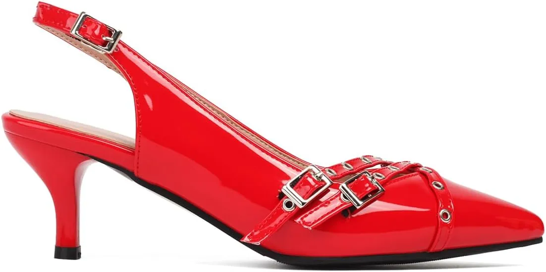 Kitten Heels Pointed-Toe Pumps Dress Office Shoes for Women