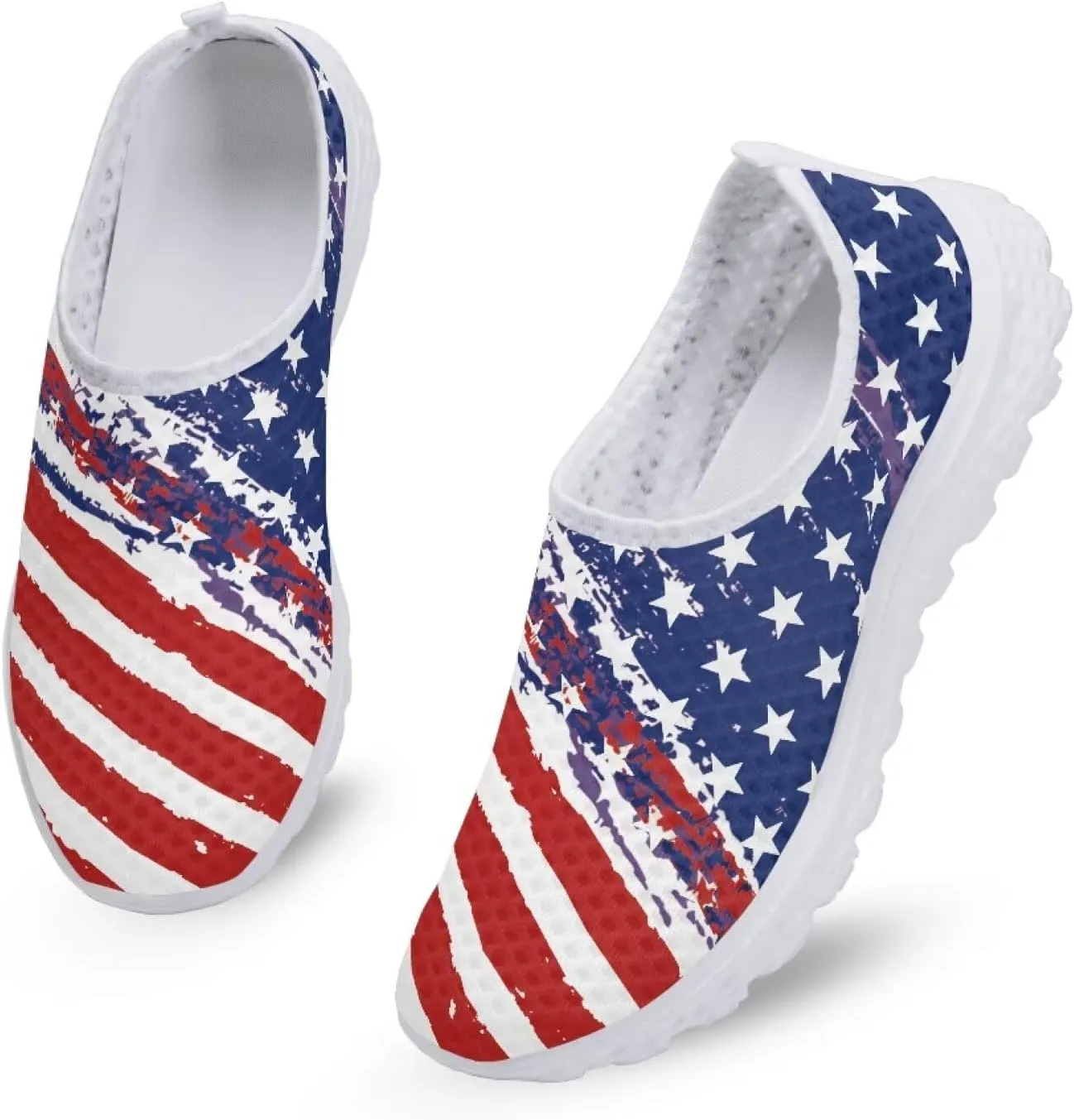 Kuiaobaty Fashion Sneakers Lightweight Breathable Slip-Ons Walking Shoes Athletic Casual Footwear Women's Men's Loafers