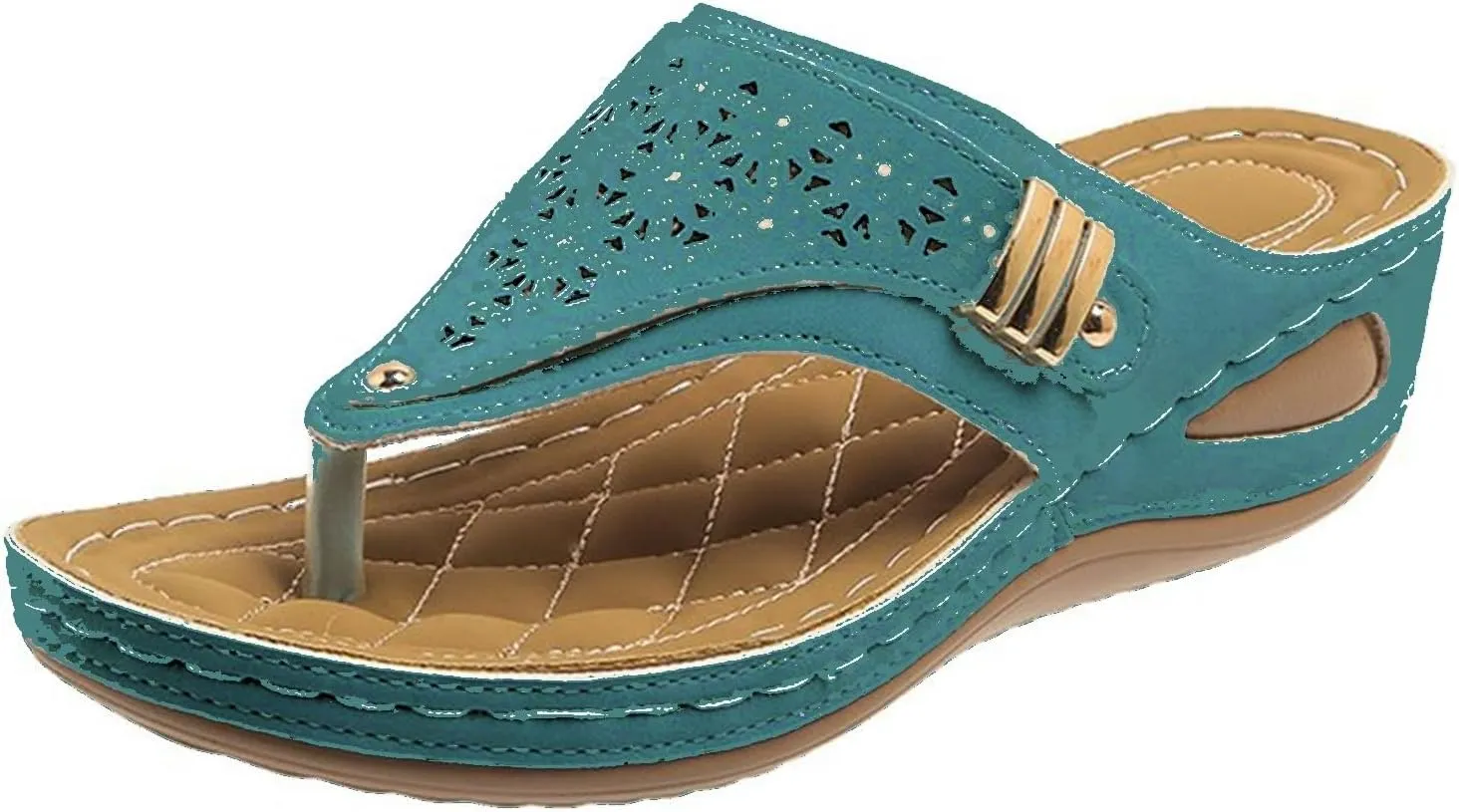 Ladmiple Womens Sandals Comfortable Dressy Arch Support Orthotic Slippers Open Toe Slides Summer Orthopedic Thong Flip Flops