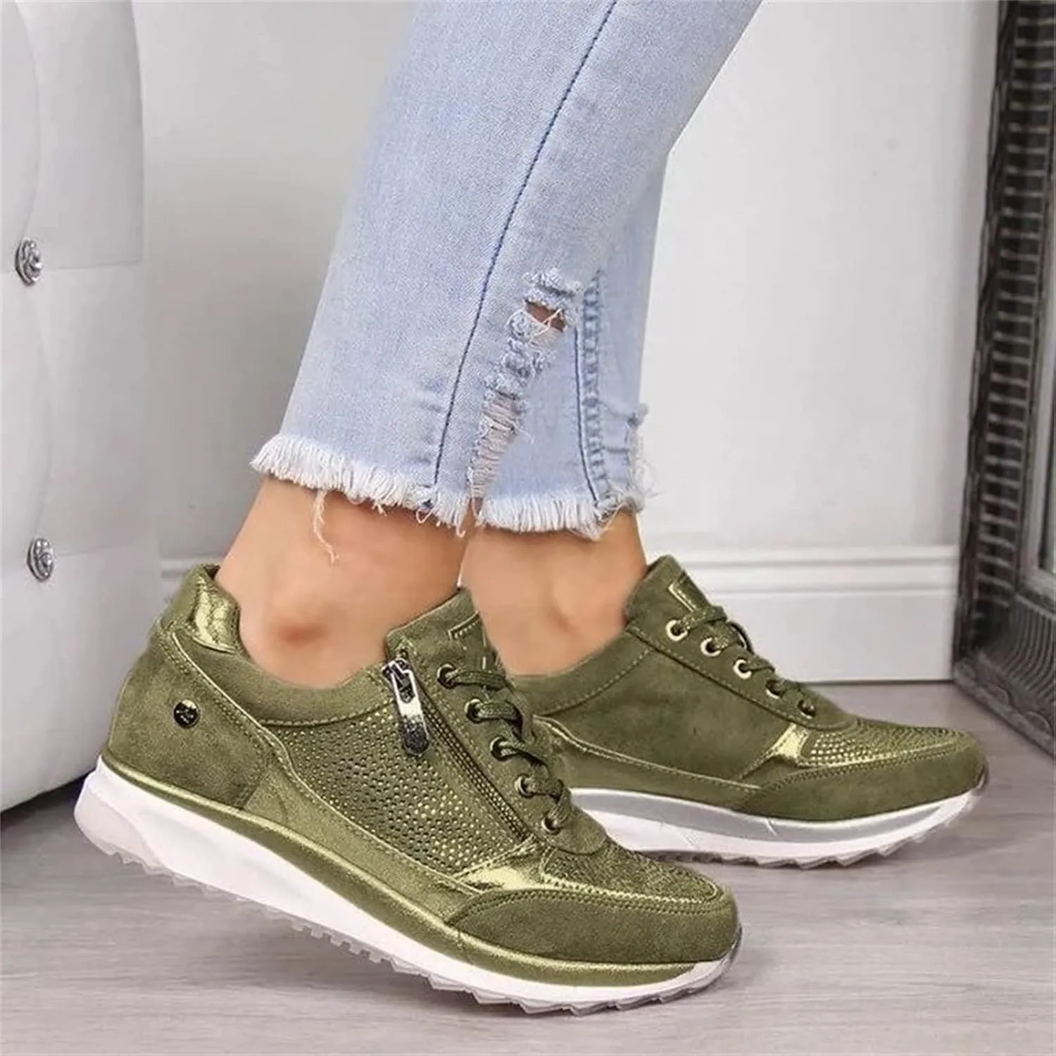 Lausiuoe Sneakers For Women Walking Shoes Comfortable Running Shoes Non Slip Athletic Tennis Walking Sneakers