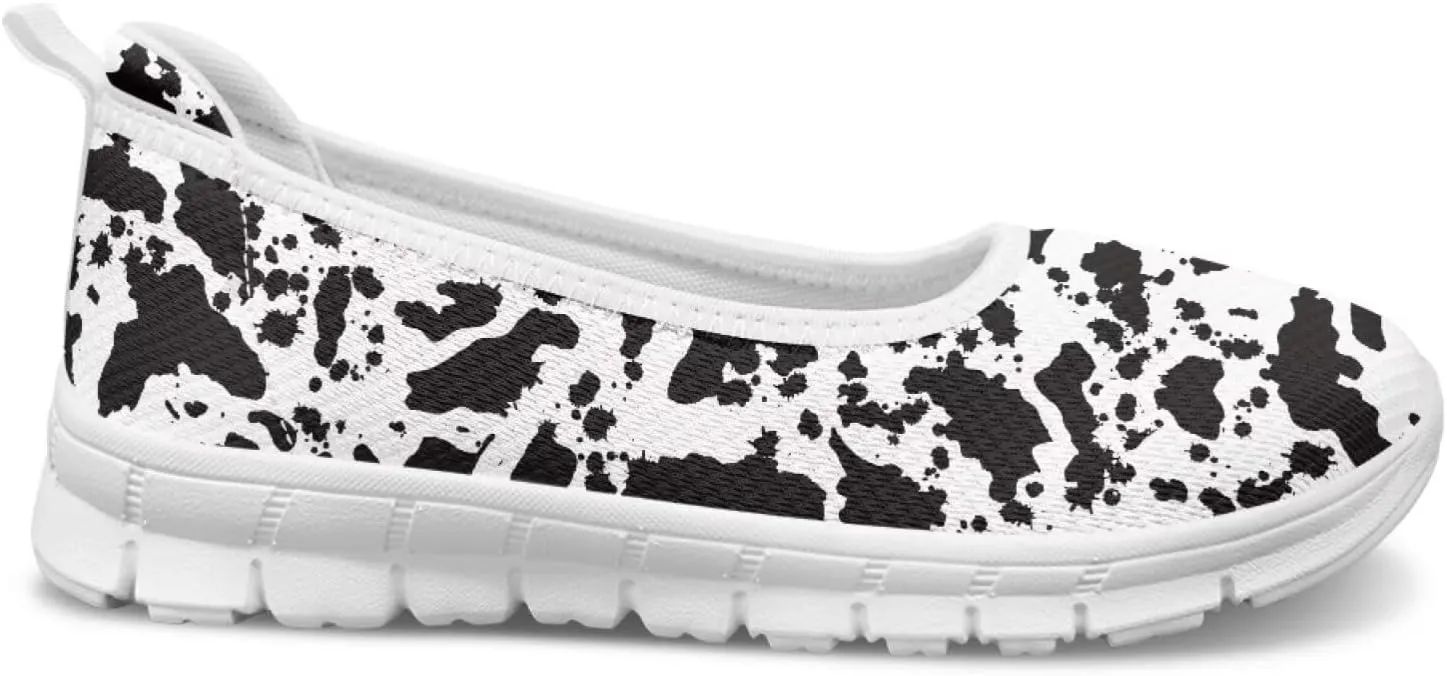 Leopard Women's Slip Ons Flat Loafers Non-Slip Walking Shoes Soft Orthotic Nurse Working Step in Slippers