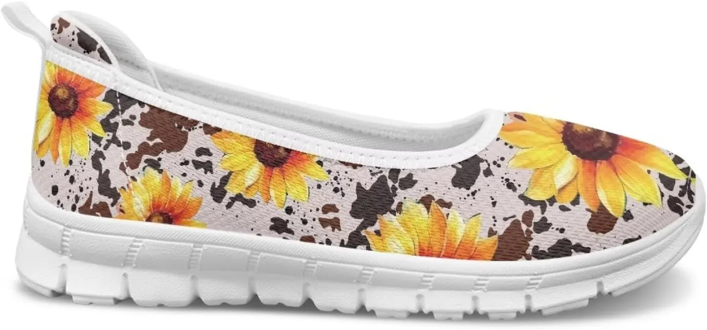 Leopard Women's Slip Ons Flat Loafers Non-Slip Walking Shoes Soft Orthotic Nurse Working Step in Slippers