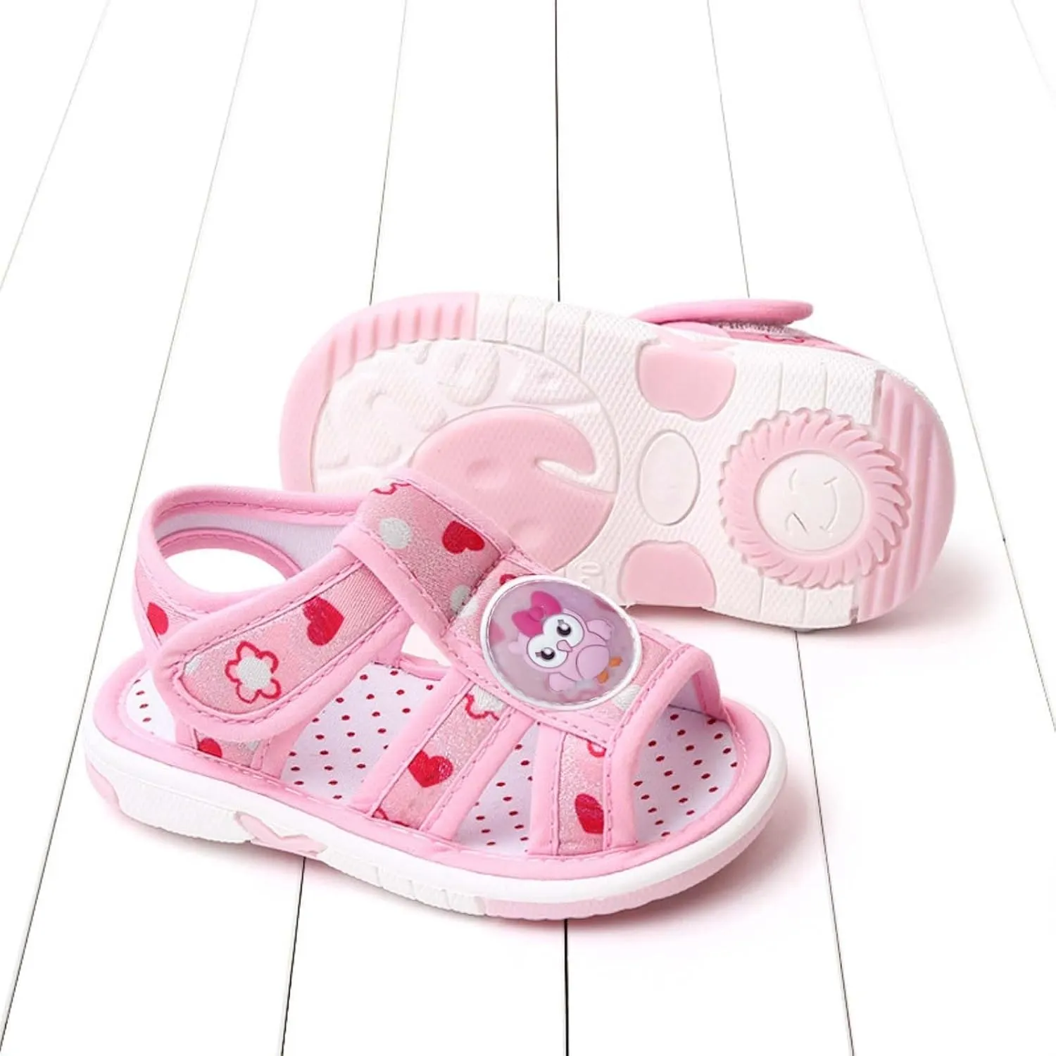 Lightweight Non-Slip Toddler Boys Girls First Walking Sandals Flat Bottom Open Toe Breathable Soft Slip On Shoes