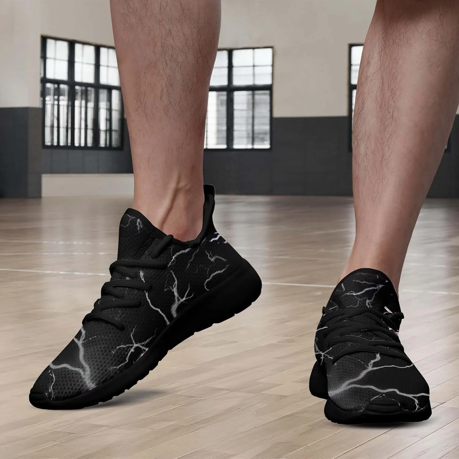 Men's Dragon Sneakers  Lightweight Running Shoes Punk Rock Streetwear Sneaker Breathable Athletic Gym Casual Walking Shoes