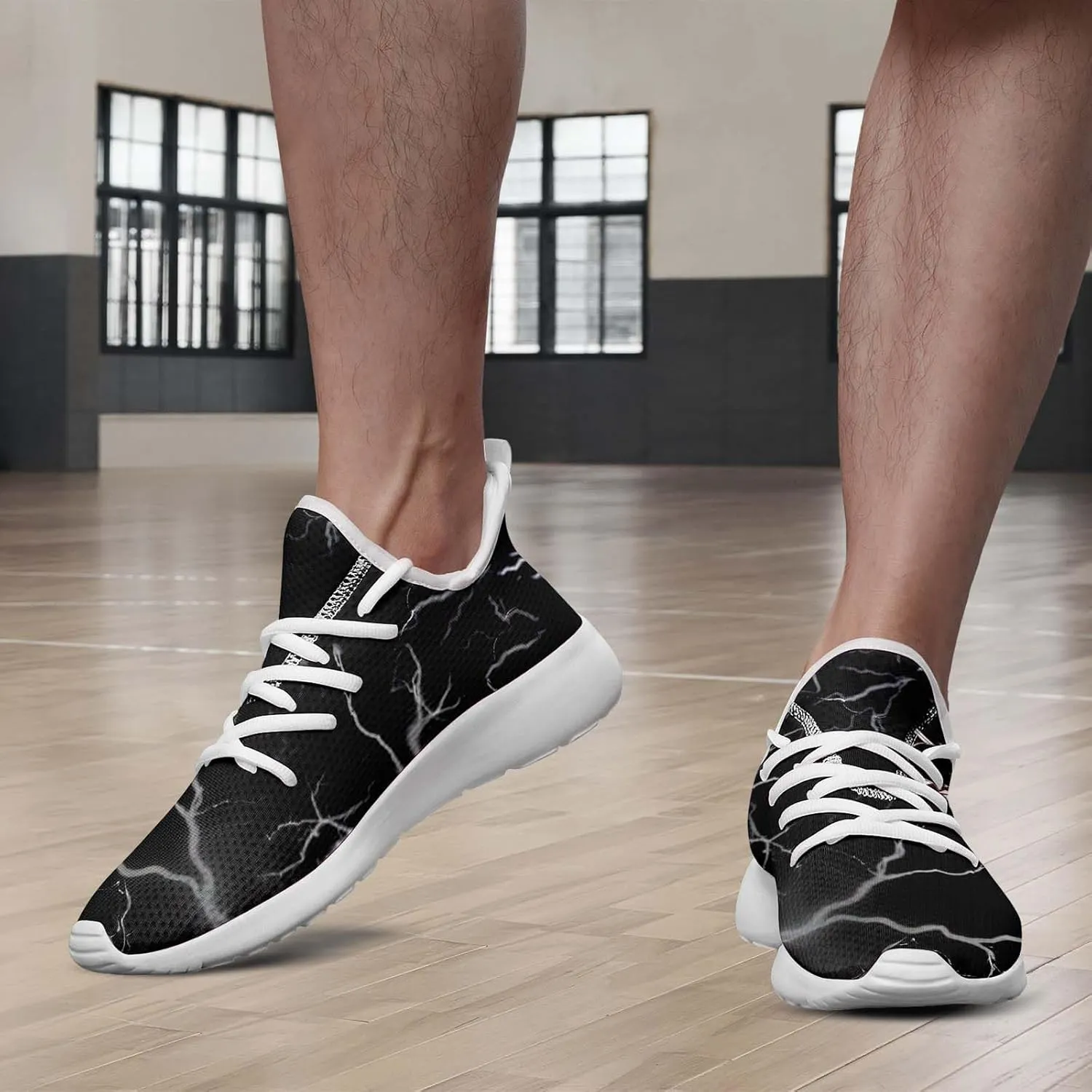 Men's Dragon Sneakers  Lightweight Running Shoes Punk Rock Streetwear Sneaker Breathable Athletic Gym Casual Walking Shoes