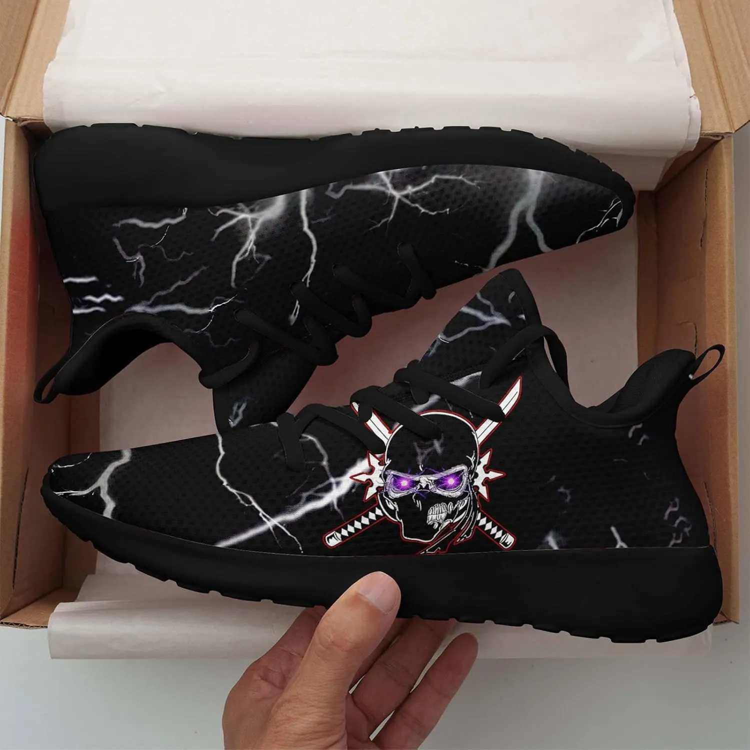 Men's Dragon Sneakers  Lightweight Running Shoes Punk Rock Streetwear Sneaker Breathable Athletic Gym Casual Walking Shoes