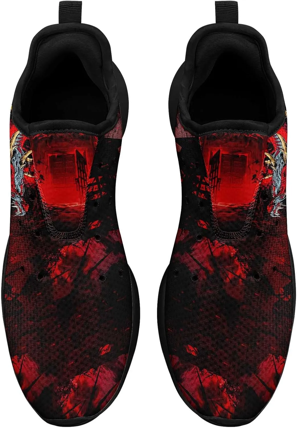Men's Dragon Sneakers  Lightweight Running Shoes Punk Rock Streetwear Sneaker Breathable Athletic Gym Casual Walking Shoes