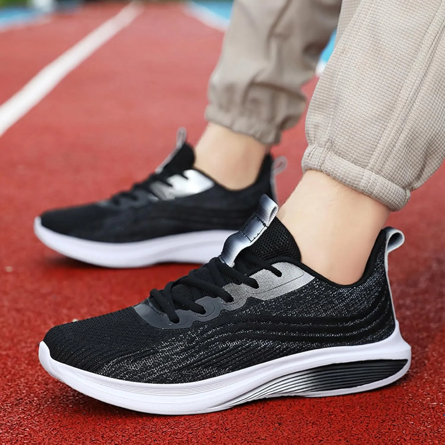 Men's Fashion Versatile Walking Shoes Portable Non Slip Fitness Workout Shoe Arch Support Sports Shoes for Men